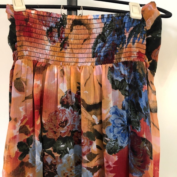 Flower print maxi dress size 32/XS - Picture 3 of 8
